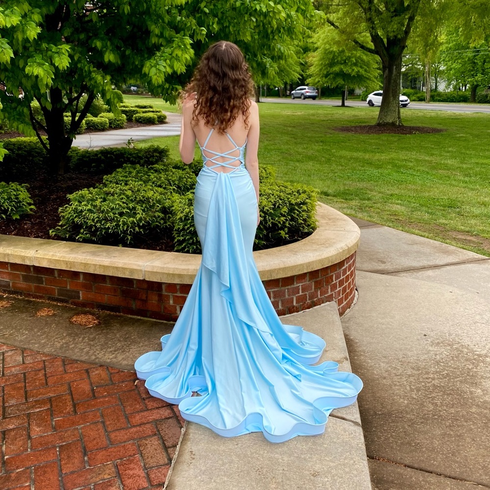 Baby Blue Jessica Angel prom dress - Picture 2 of 3